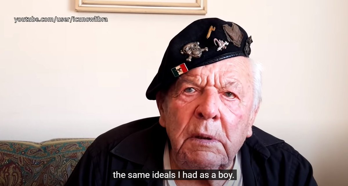 Donning his Brigate Nere beret