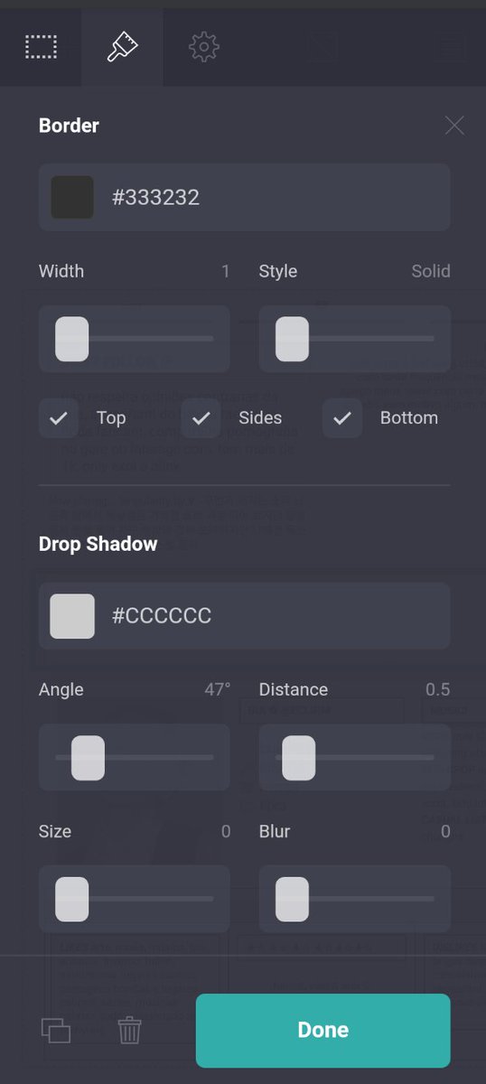 crcarrd's tweet photo. ๐ท๏ธ 3ยฐ container
width: 25
padding vertical e horizontal: 0.25
margins top e bottom: 0
spacing: 0
border: #323232 - โ
top, sides, bottom
drop shadow: #CCCCCCC - angle 47ยฐ - distance 0.5 - size 0 - blur- continuaรงรฃo 3ยฐ container https://t.co/LSYsK6kmSN