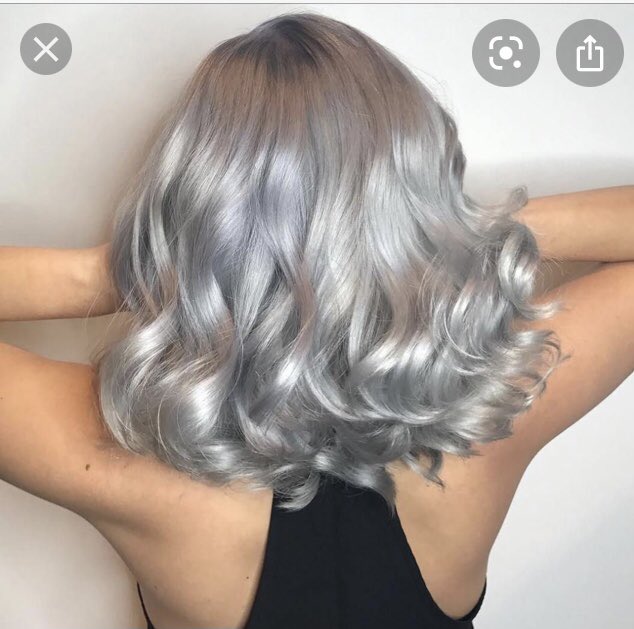 thatsueshepherd's tweet photo. Metallic grey hair on a woman in her 50s. Yes or no? #whatdoyouthink. #behonest https://t.co/CpucX4mtFW