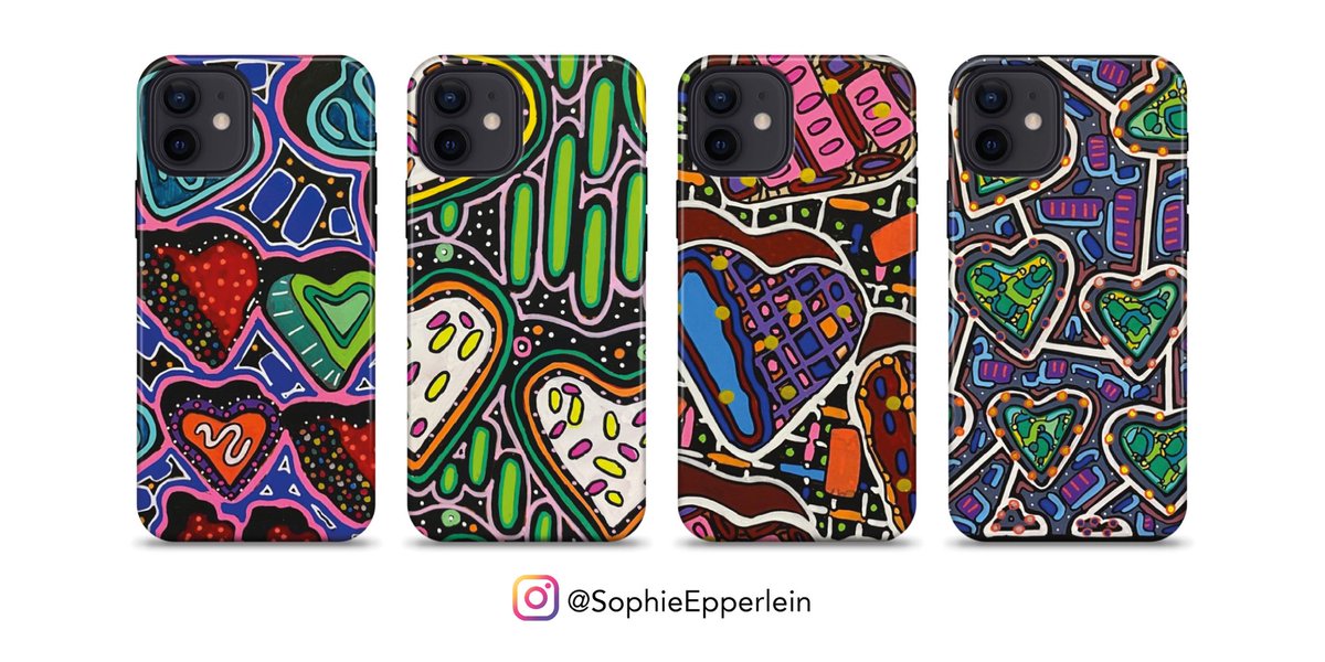 💜💙💛🧡❤️💚 
Heart Themed Phone Cases by Sophie Epperlein. 📲
Find her on Instagram: 
instagram.com/sophieepperlei…