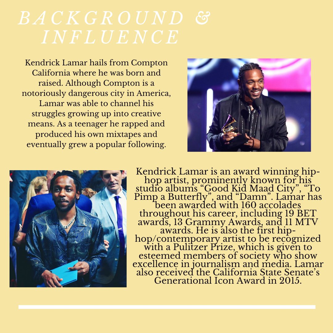 nhs_hopedale's tweet photo. Day 6: Kendrick Lamar, the award winning hip hop artist, also uses his platform and music to educate his followers on topics like anti-racism.
-
Graphic designed by Trevor Bache https://t.co/DchqKQH0YS