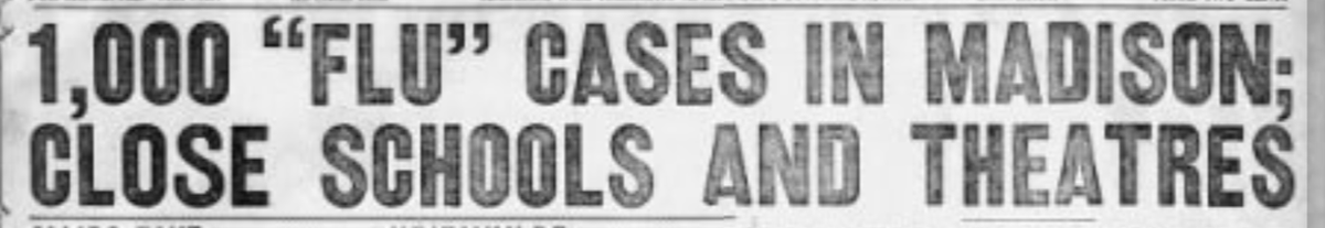 The headlines in Madison just five days after Major McCaskey's remarks told a different story. (Wisconsin State Journal, 10/10/1918)