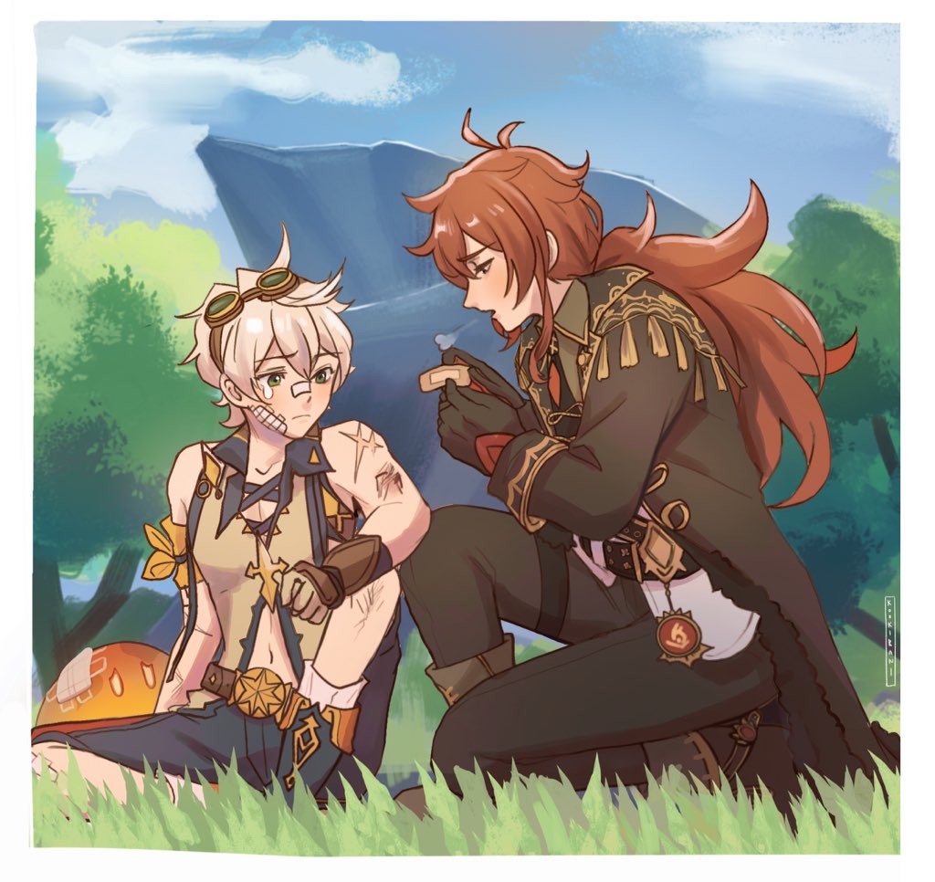 Diluc no longer a dps he’s now support 
#GenshinImpact #原神