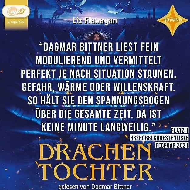 Die Drachentochter landet auf Platz 1 der hr2 Hörbuchbestenliste, Kategorie Kinder -und Jugendbuch, Februar 2021. Soooooo cool. Das Bild hab ich mal von der <a href="/Hoercompany/">Hörcompany</a> geklaut, weil sie das so schön gestaltet haben. Ich freu mich so!