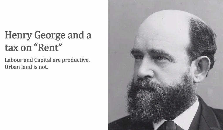 Condon says during his research he discovered a San Franciscan named Henry George who had "an incredible insight!" Discusses George's book Progress & Poverty, begins educating the call about land value taxation.Author's note: hell yeah!
