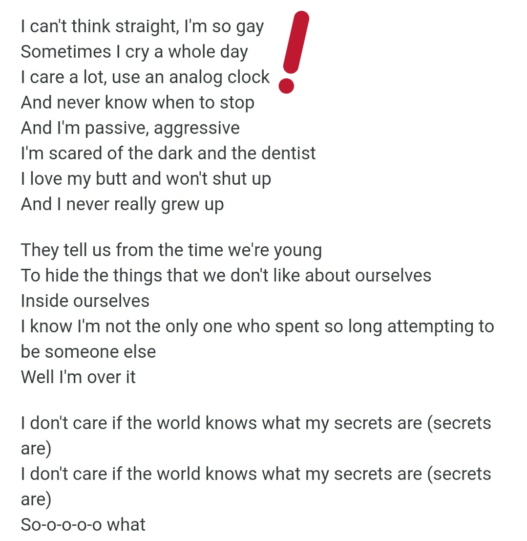 Harry tweeting these lyrics of Mary Lambert