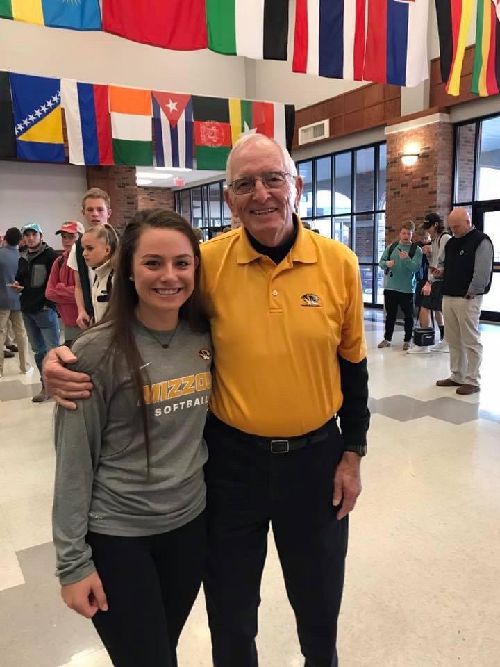 awaid1's tweet photo. @MizzouSoftball my grandpa is a HUGE Mizzou softball fan and is so sad he hasn’t been able to attend any games because of Covid. Can the team do a drive-by in Columbia to say hello?? It would make him so happy!! https://t.co/gscOBkcXBi