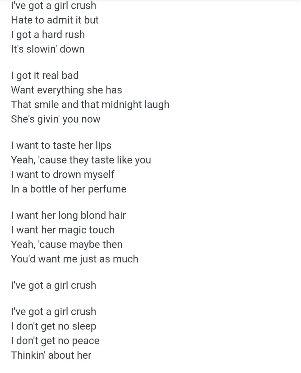 Covered Girl crush on tour several times