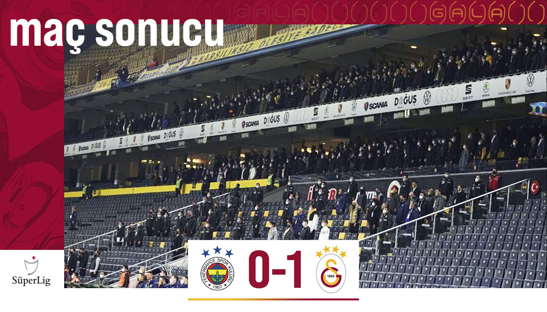 Seyircisiz(!) maçta kazanan GALATASARAY! 2016'dan beri Kadıköy'de yenilmiyoruz! #FBvsGS