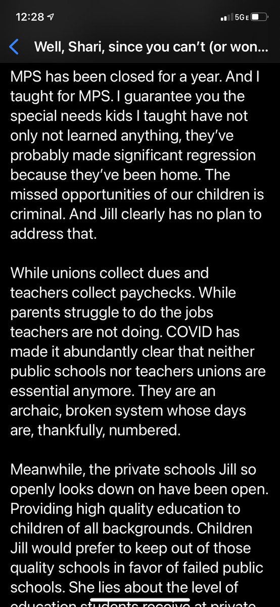 It’s been almost a half hour since I asked Shari a pretty straightforward question. She hasn’t answered. So here’s my reply: