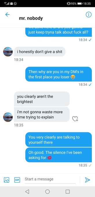 I'm not gonna be a cliche and say 'all men are dumb'... But some. Some are very fucking dumb 😂 he's got<a href="/tag/realloyalfans"class="tags"><span>#realloyalfans</span></a>