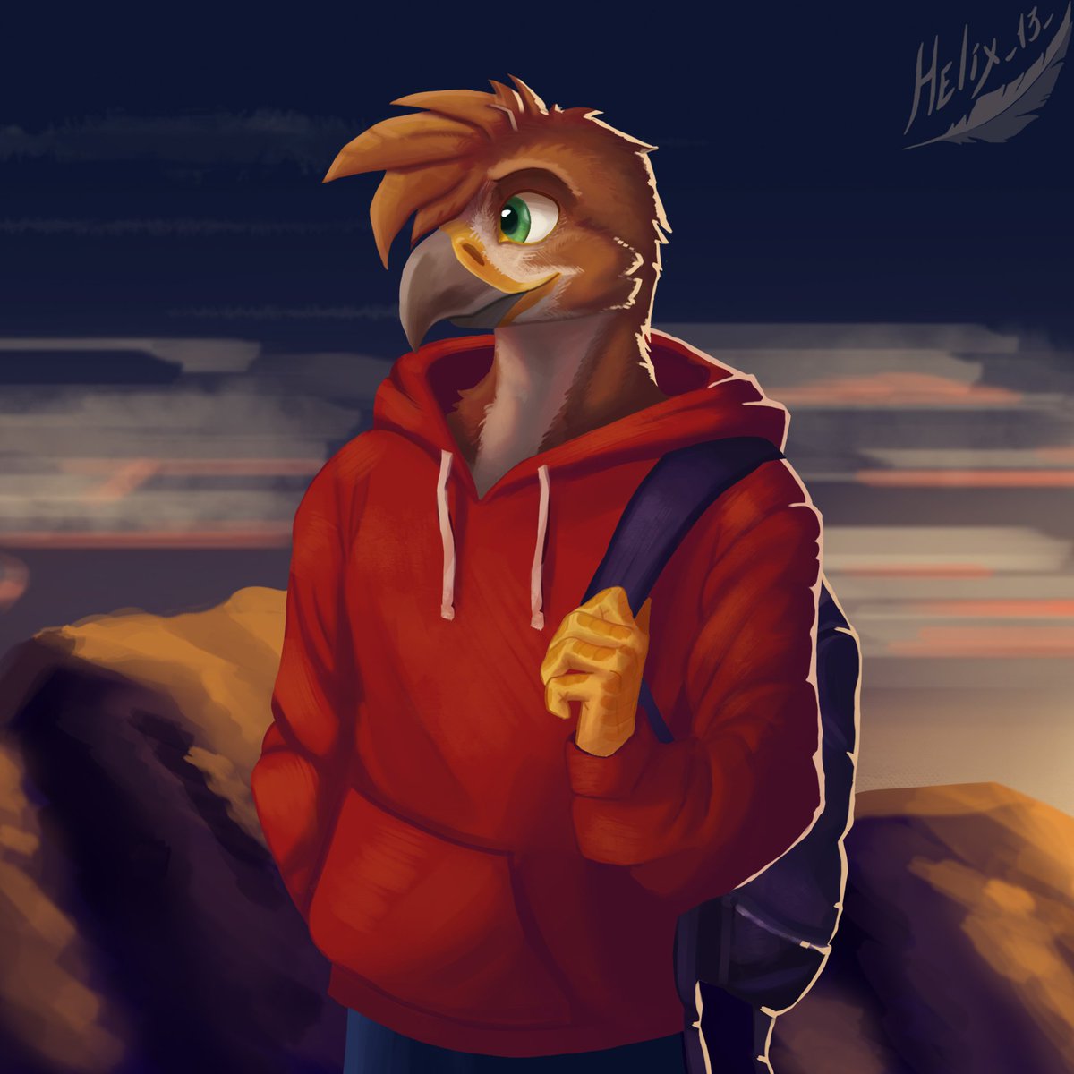 Helix_13_'s tweet photo. art gift for my very good friend^>^

#furry #furryart #avian #oc https://t.co/qPIytAhwoe