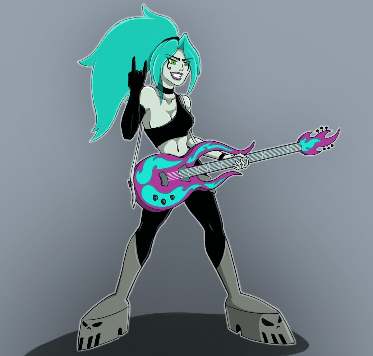 TheBeastjaeger's tweet photo. Anyone remember this badass looking chick?
Decided to make an art piece of her.

#DannyPhantom https://t.co/bep76ZMIxC