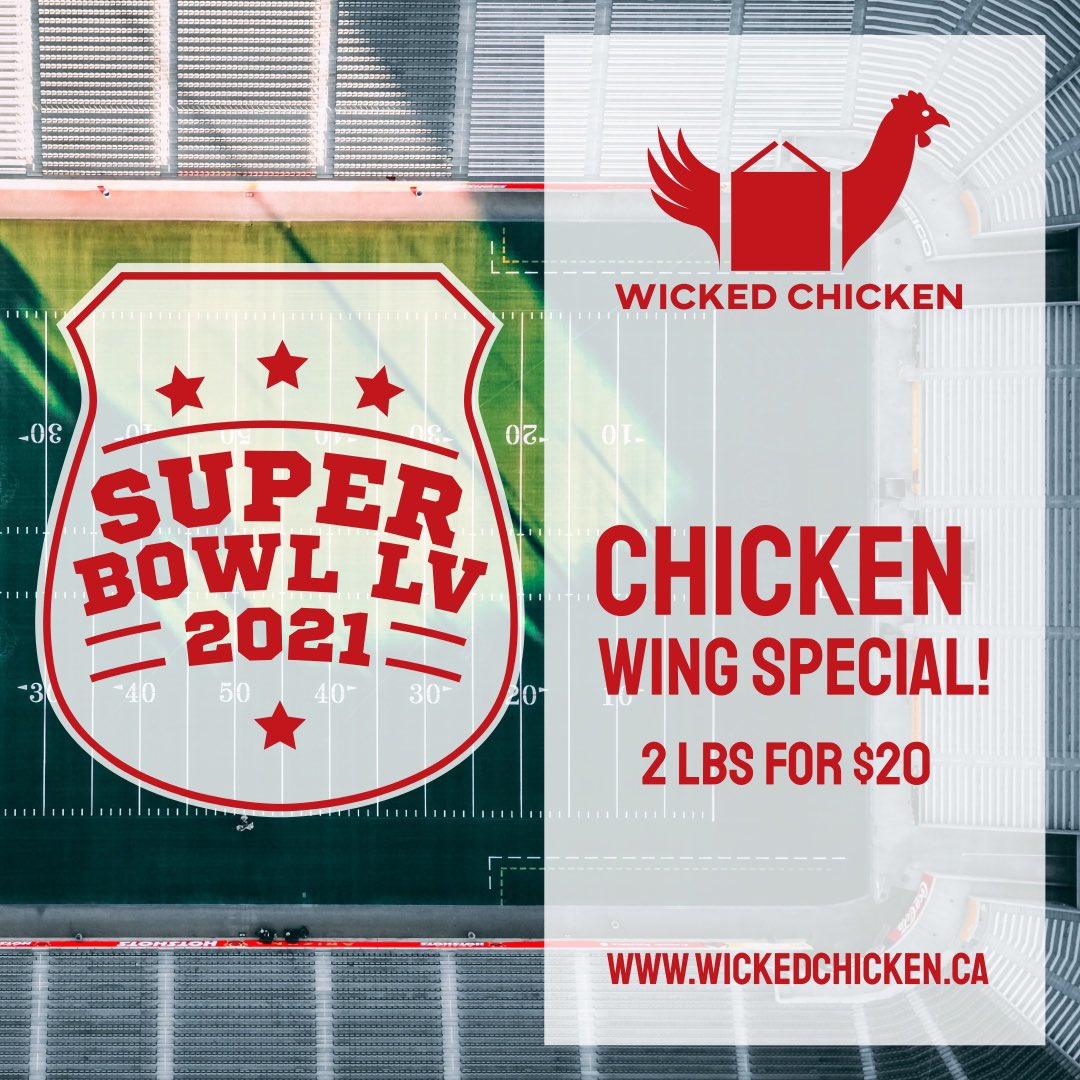 wickedchickenca's tweet photo. Super Bowl.....chicken wings.....2 lbs for $20......HUT HUT! Place your order at https://t.co/FRm1t18iXm We do both pick-up &amp; delivery (distance restrictions apply) #wickedchicken #superbowl #superbowlfood #chickenwings #torontodeals #mississauga #insauga #yongestreet https://t.co/MC29IhKe9k
