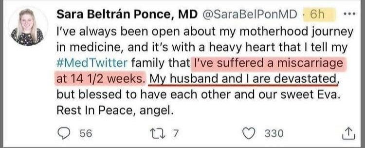 mcaterra's tweet photo. La Dra. Sara Beltrán Ponce (Milwaukee, EEUU) se muestra feliz al recibir la vacuna, tiene un embarazo de 14 semanas. Alienta a que se vacunen para cuidarse. Días después de la vacuna sufre un aborto perdiendo a Eva, su futura hija. https://t.co/EVHf7lVjSy