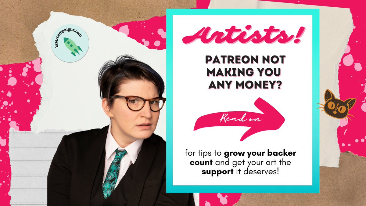 lasercampaigns's tweet photo. A steady income for your art, a community of your true fans, a place to create... what could go wrong? 

Don't worry! It is totally normal for a #Patreon account to experience a burst of backers at the beginning and then go a bit stagnant. 😌 https://t.co/mHh1TIuMlR