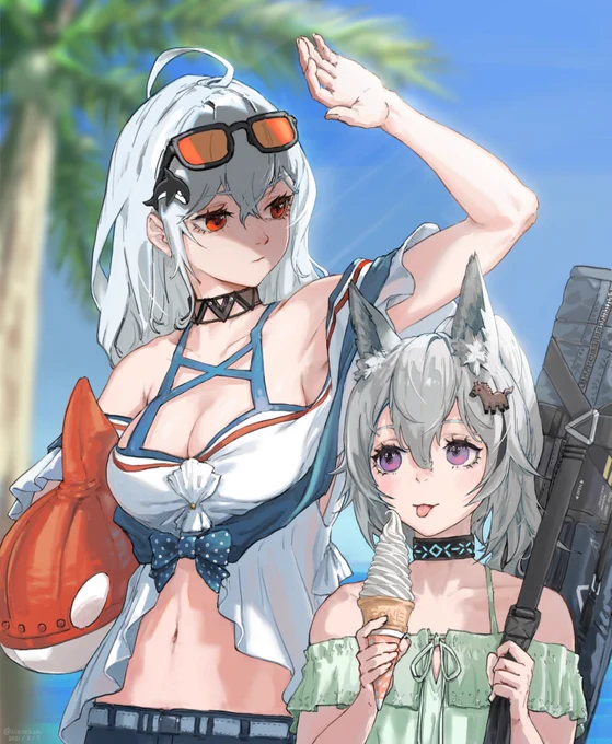 Skadi&amp;Grani🌴 #アークナイツ 