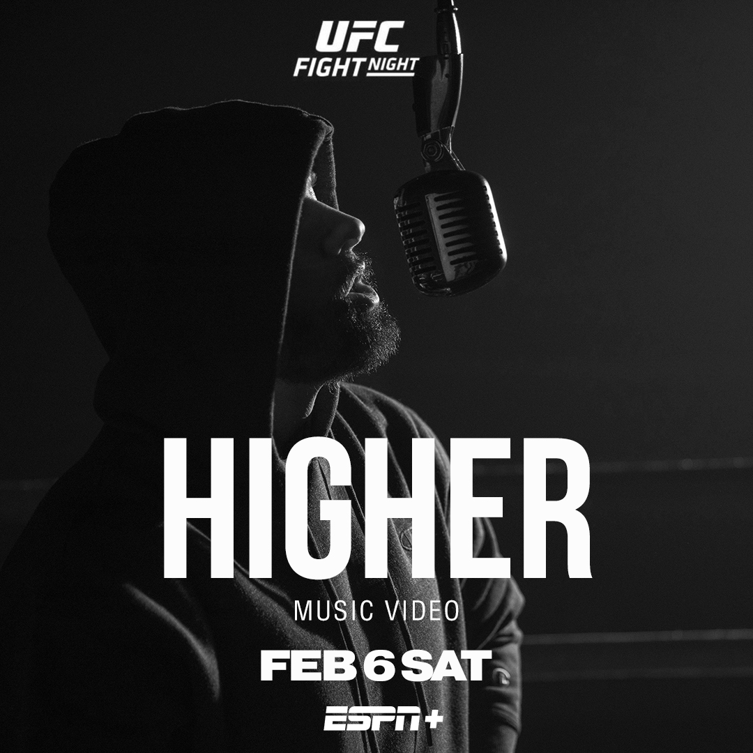 It’s fight night again! Tonight catch an airing of the #Higher video before the main event @ufc @espnmma https://t.co/cPuZo73jz0