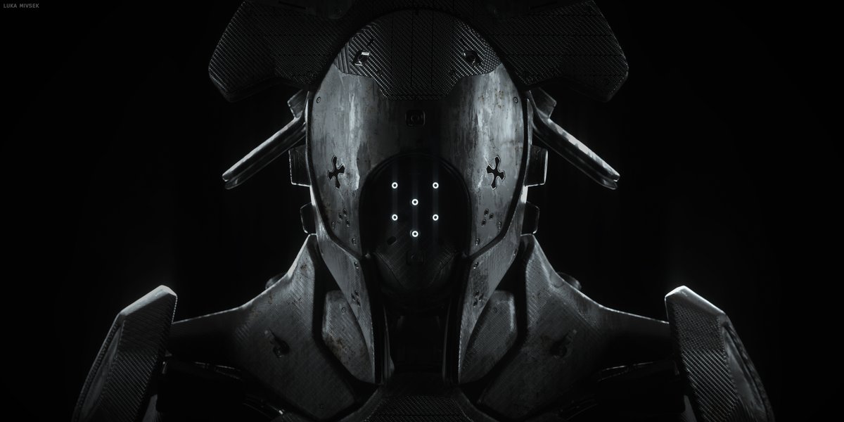 mivsekdesign's tweet photo. Carbon fiber robot knight guy thingy https://t.co/zT4mMjZ1yN