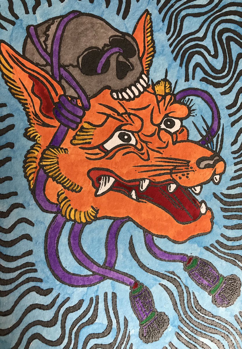 wottiv's tweet photo. 🦊“Kitsune”🦊
Edition of 18‼️
Printed in metallic Payne’s Grey Cranfield oil based relief inks and painted in gouache-
Hand carved, printed and painted!
🔗Link in bio!🔗
#kitsune #fox #irezumi #japanese #tattoo #tebori #japanesefolklore #mischevious #trickster #goodluck https://t.co/nfND2Q0cXo