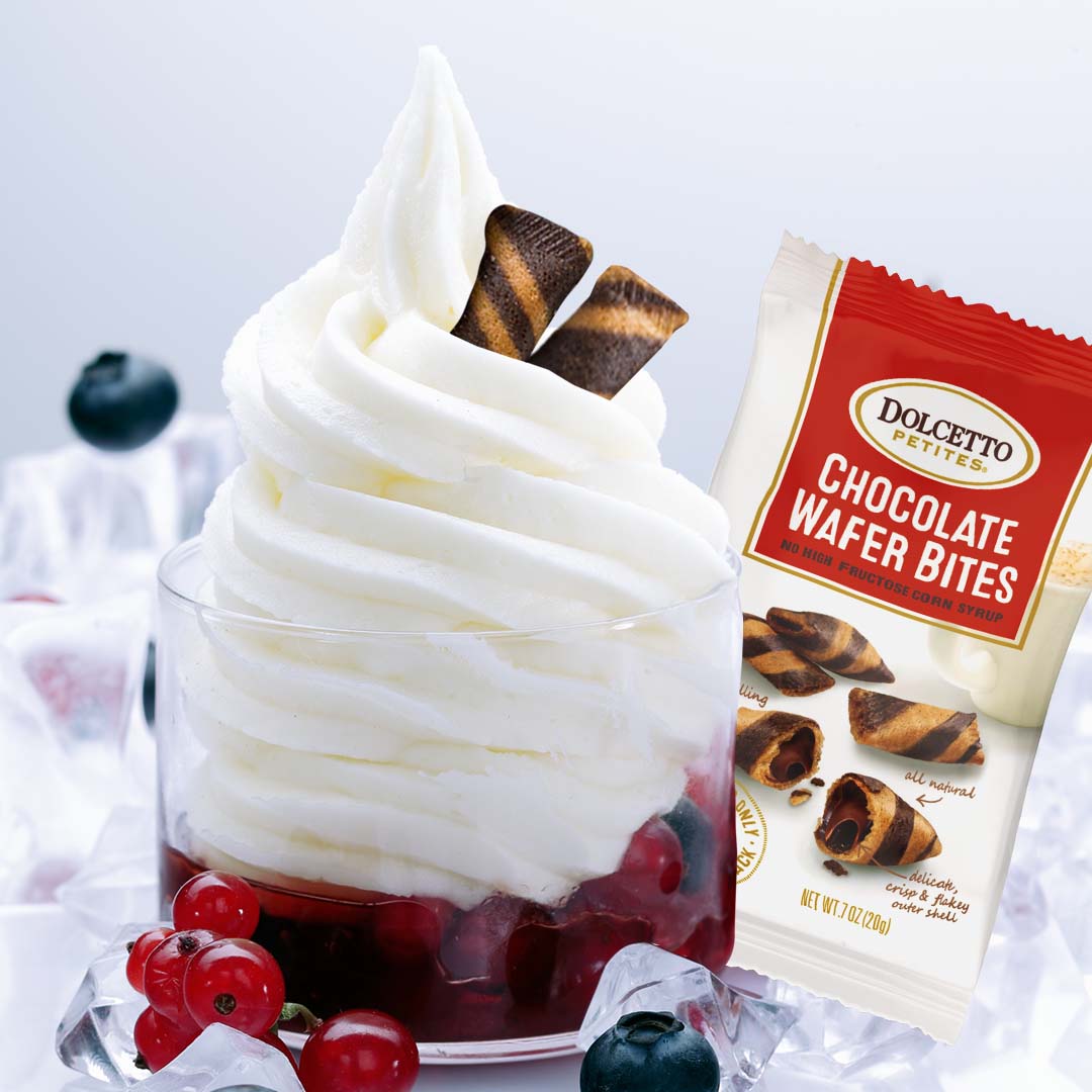 FusionGourmet's tweet photo. Happy #nationalfrozenyogurtday ! Make sure to top yours with some delicious wafer bites! 😋🍨

#dolcetto #waferbites #chocolate #frozenyogurt #treat #saturday #weekend #foodporn #fusiongourmet #wafers #snack #weekendgoals #laeats #cookies #lifestyle #tasty https://t.co/7IYoqtc9o5
