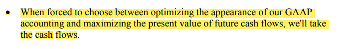 5/ B/c  $AMZN would always prioritize long-term over short-term, it was going to make different decisions than other cos. That starts w/ customer obsession, but includes things like not worrying about GAAP quarterly earnings or Wall St. expectations.