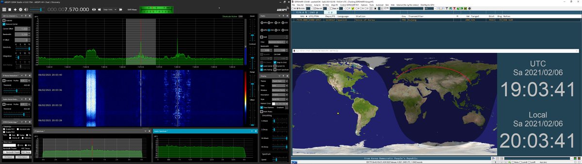 eb1tr's tweet photo. Ahora si que ha llegado el momento de "La Voz de Korea"(VOK) en castellano. Una señal relativamente buena, ahora mismo, en 7570KHz (banda de 41 metros). 🇰🇵->🇪🇸
#HappyListen #SWL #SWLTime #Radioescucha #ShortWave #OndaCorta #AmateurRadio #HamRadio #Radioaficion #SDR #SDRRadio https://t.co/tsQpcj2zcY