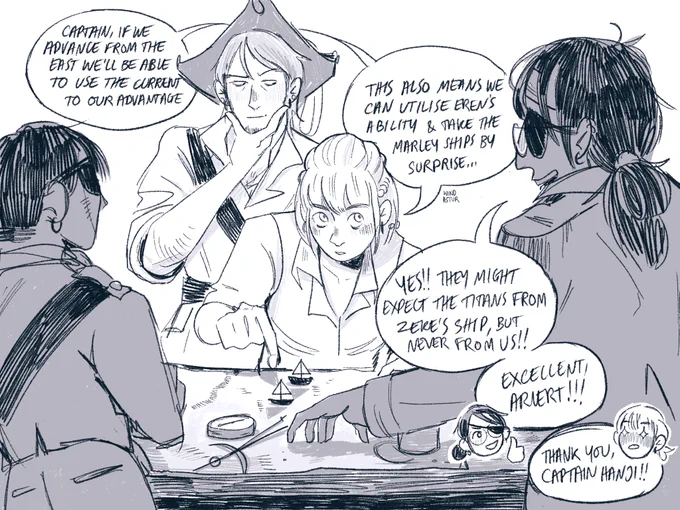 pirate au | just jearmin admiring each other... 