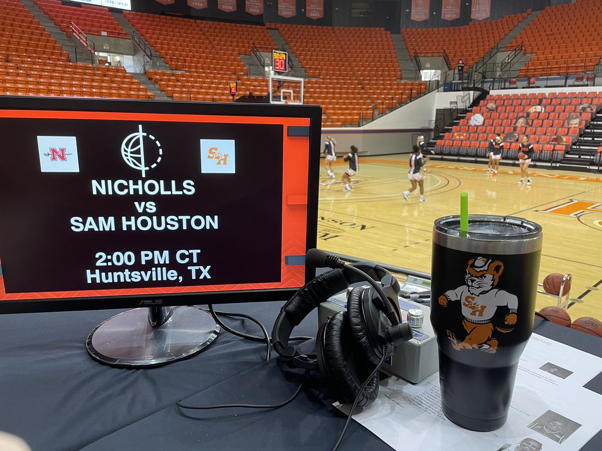 jasonbarfield's tweet image. ESPN double header for me today. On the call with @mattpedersen5 for Sam Houston and Nicholls men and women. Both big games today on #ThePlus.