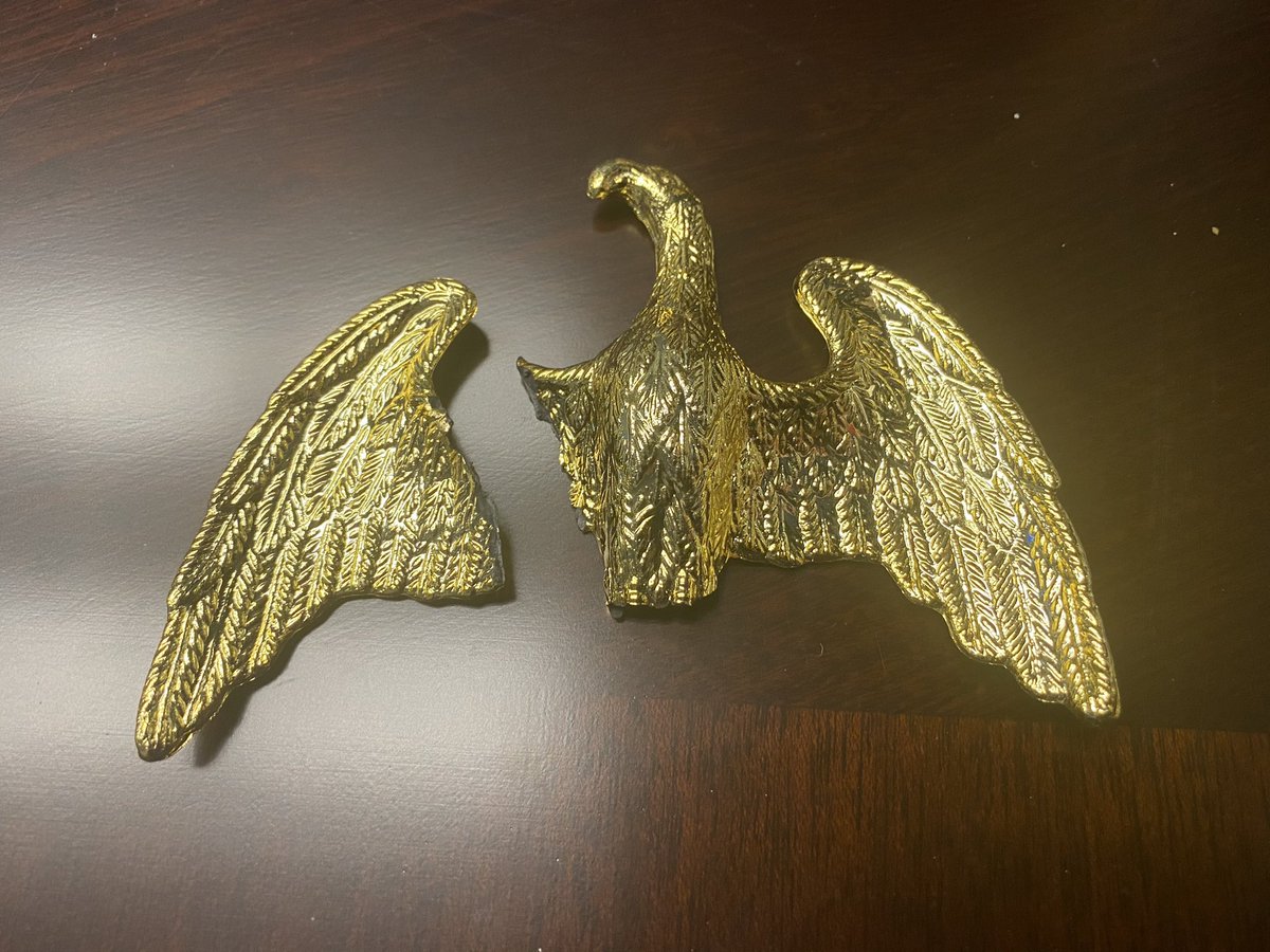 It was a month ago when I found this broken eagle while cleaning the Capitol after the insurrection. I kept it as a tender reminder of the enormous work ahead to heal. This is one of several symbols I want to share with you as we think what comes next for our nation (THREAD)