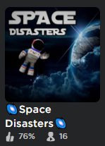 corma_games's tweet photo. Retweet and help us reach more than 16 concurrent players on #SpaceDisasters! #ROBLOX <3 https://t.co/97DfPKmxCO
