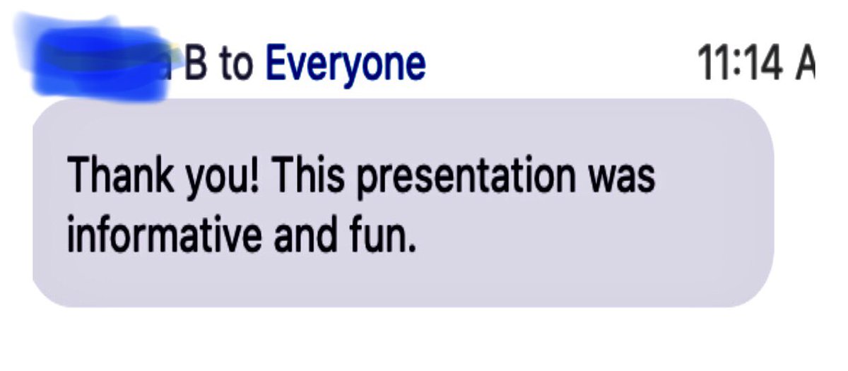 debbieklier's tweet photo. Waking up early on a Saturday To present an AP virtual study session  - exhausting.  Having a student post this in the chat when the session ended  - Priceless 😊 https://t.co/VsR8pz2t3E