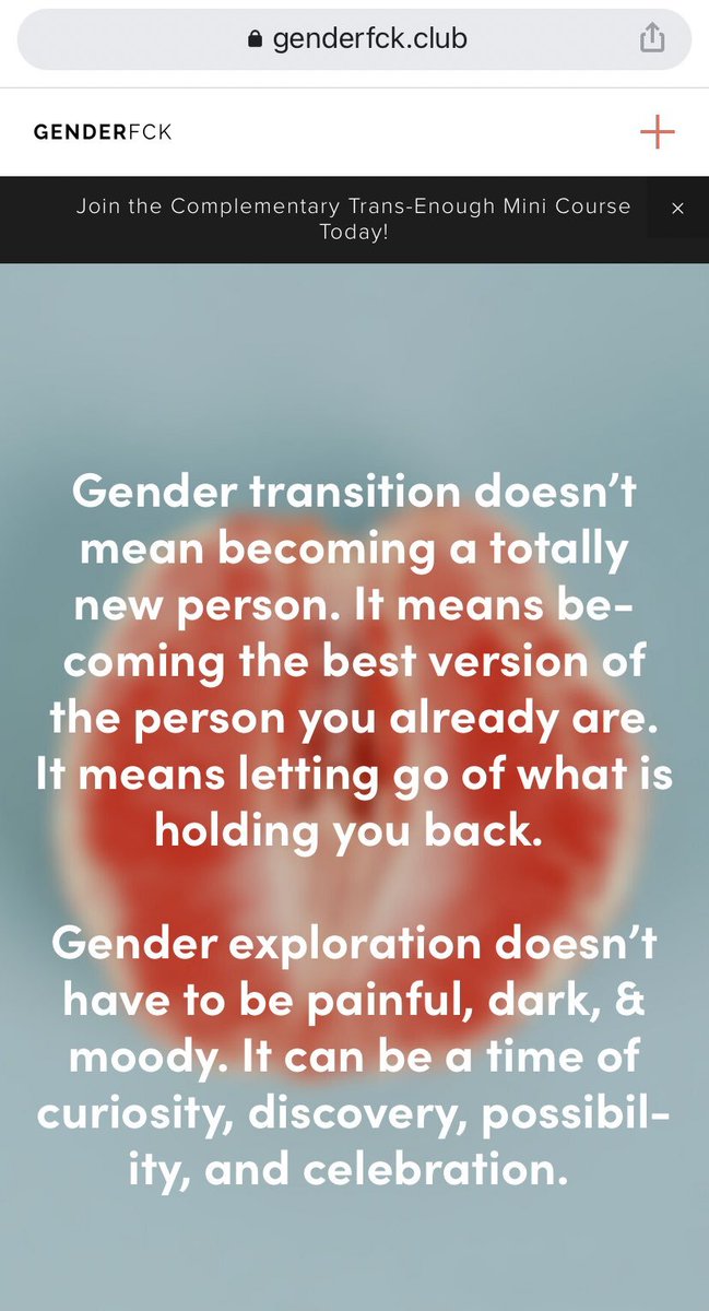 This all plants fear of having a "painful, dark, moody" time, and helps to suggest they're the antidote to that fear. It suggests you're holding yourself back, and they can tell you how to free yourself. It suggests transition CAN be positive... not asserts that it IS positive.