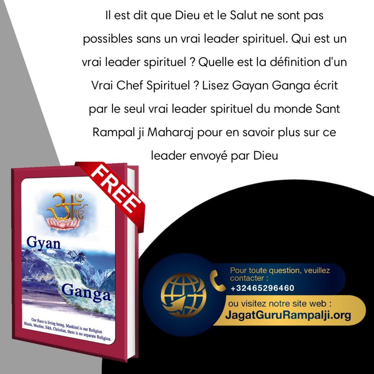 Virende45167227's tweet photo. @italbers La mort est la vérité ultime, mais personne ne veut mourir, pourquoi ? Gayan Ganga écrit par le seul vrai leader spirituel du monde Sant Rampal ji Maharaj est le seul livre qui donne toutes les réponses
#SaintRampalJi_TrueSaint https://t.co/XirrkQwAGR