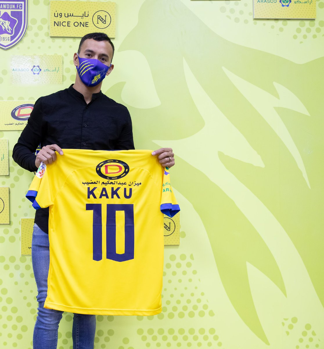 AltaawounFC's tweet photo. #WelcomeKaku 💛 https://t.co/RbBLSPYOZV