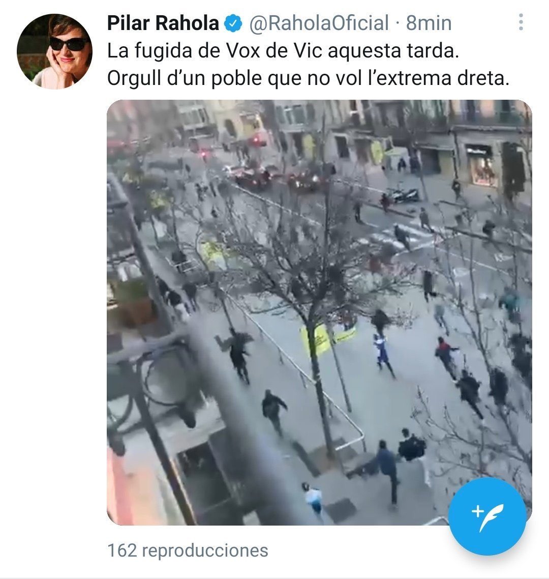 josepramonbosch's tweet photo. Pilar Rahola, tertuliana habitual de @cuatro y @laSextaTV , columnista de @LaVanguardia y a salario en @tv3cat , incitando a la violencia. https://t.co/VedDKiv98q