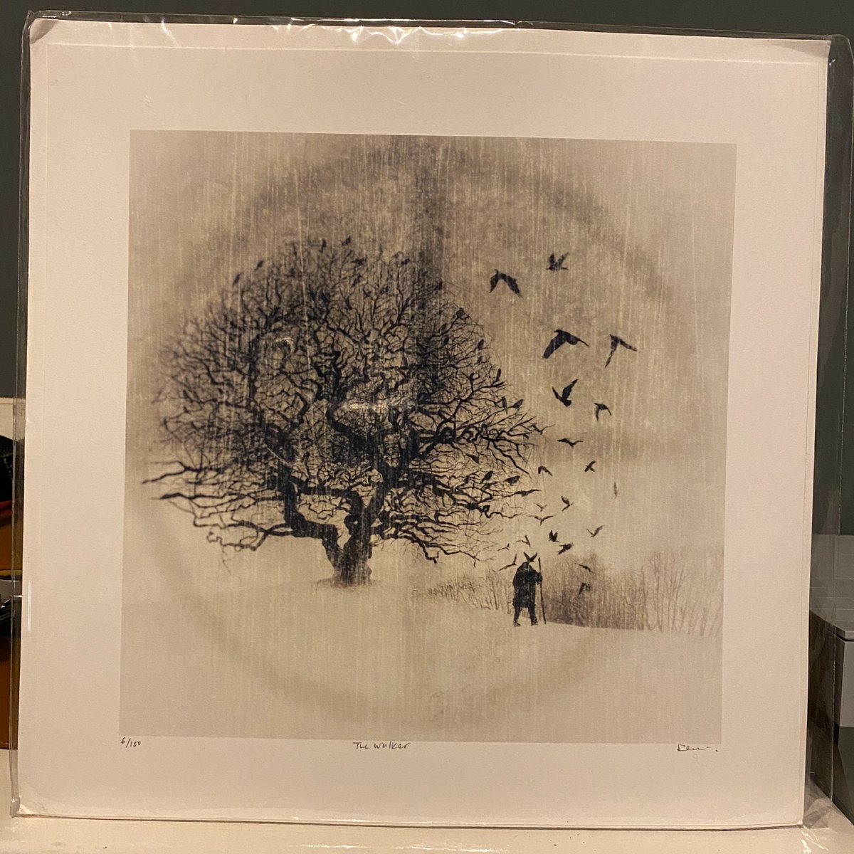 Giveaway return to sender Walker print! Envelope looks like it's been through a turnip mangler but the print is almost unscathed apart from a very slightly bent corner. It's fine but I can't sell it. Retweet to enter &amp; I'll select a winner at random on Sunday eve. UK only - soz.