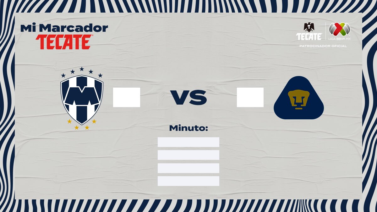Rayados's tweet photo. 🍺| Para participar da RT 🔁 y: 

📝 Llena la plantilla con tu pronóstico 
💬 Tuitéala usando #TecateTeTrae  @CervezaTecate y @Rayados

Ganarán los primeros 4 que adivinen el marcador del partido y minuto de goles, ¡tienes hasta el silbatazo inicial! ⏰ https://t.co/KUI3IRiGVE