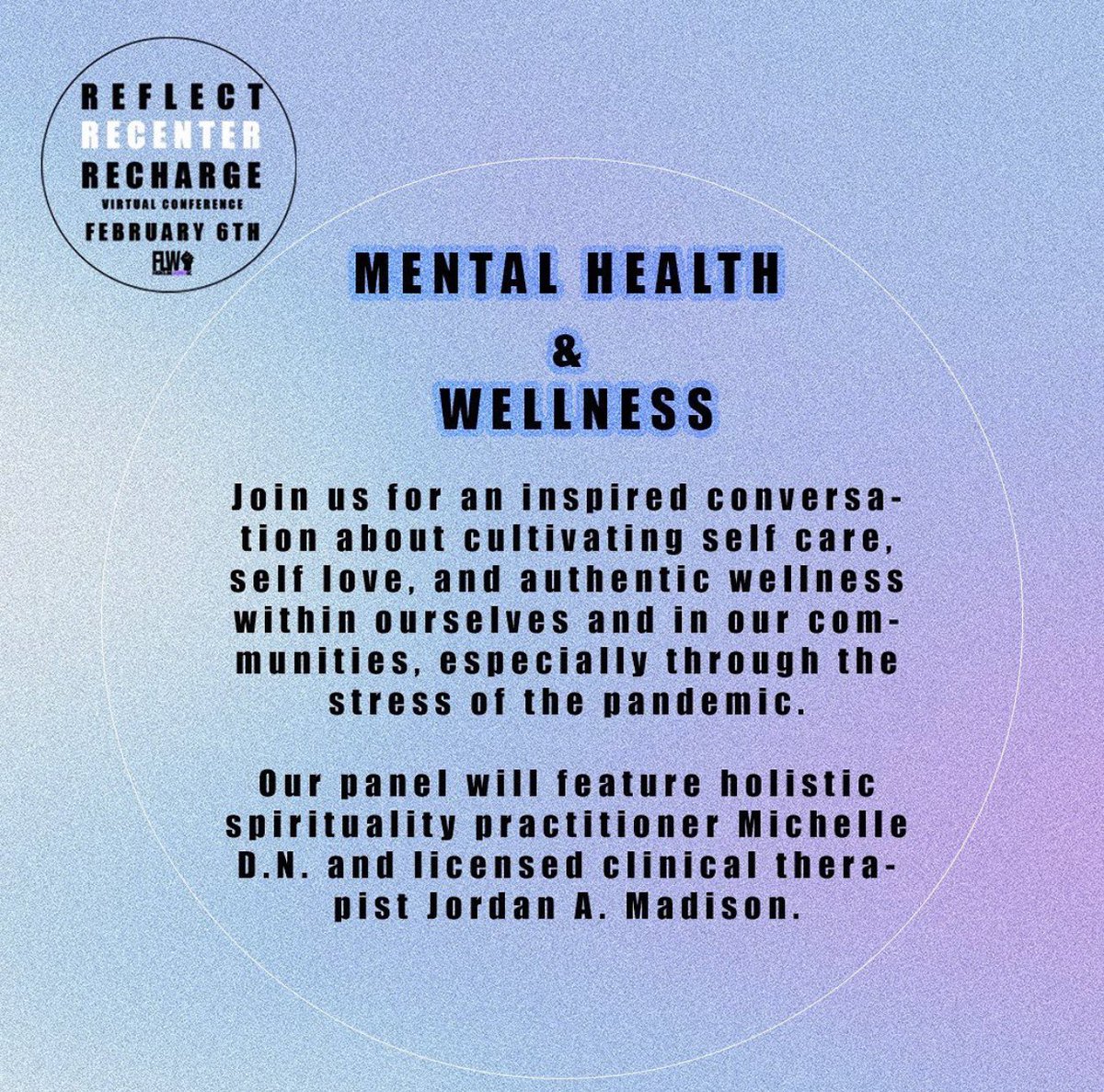 Join us at 3:00 PM for our Mental Health &amp; Wellness w/ Licensed Therapist @therapyismyjam &amp; Holistic Spiritual Practitioner Michelle N. D. on Clubhouse.

This panel will focus on cultivating self-love within ourselves and in our communities 💜🤞🏾

Link In Bio!
