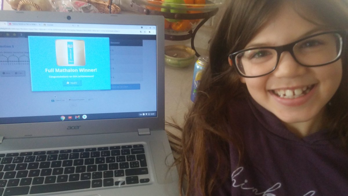lsaroli's tweet photo. With determination she succeeded. So proud of her! @knowledgehook
#fullmathalon #grade3 https://t.co/S0sljicSC8