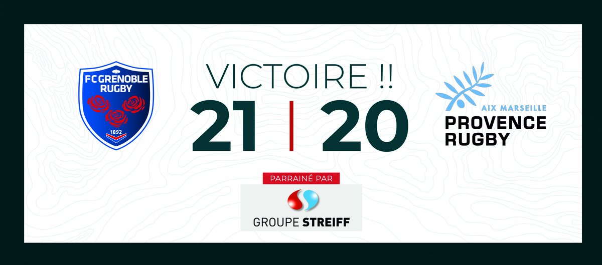 FCGrugby's tweet photo. Victoire du FCG !!!! FCG 21 - Provence Rugby 20. https://t.co/vGPV1D8PAH