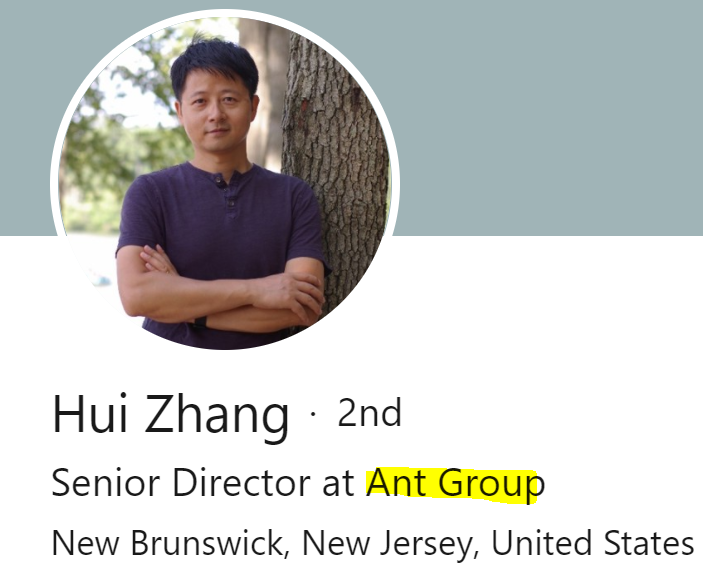 4/ Zheng Xu is obviously a part of Morpheus Network where he looks after the Product Development.Hui Zhang on the other hand is the Senior Director at ANT GROUP , He is also currently responsible for the R&D and commercialization of Ant Financial's blockchain technology!!