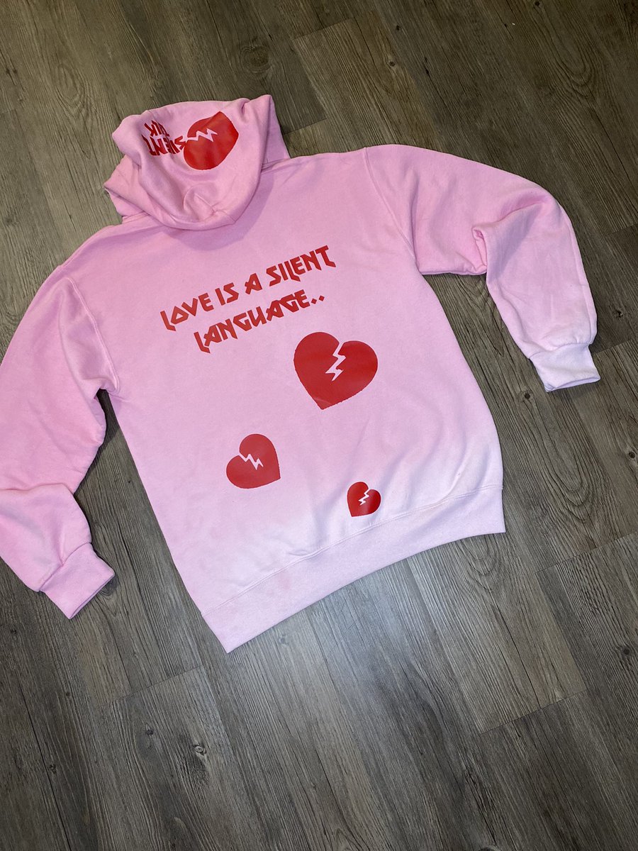 LOVE IS SILENT HOODIE OUT NOW!!!!🔥🔥🔥🔥link in bio.....On Valentine’s Day we will be doing a 100$ giveaway to the customer service who drip the best in it!💰💰💰ALL HOODIES SHIP IN 1-3 days!!! #linkinbio