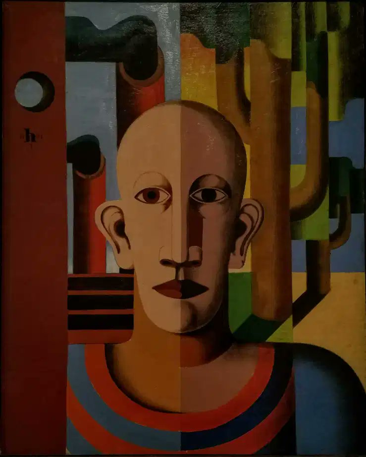 brightwell08's tweet photo. Heinrich Hoerle
'Worker (Self-Portrait in Front of Trees and Chimneys)' 1931 #CologneProgressives https://t.co/2SsQA7WS58