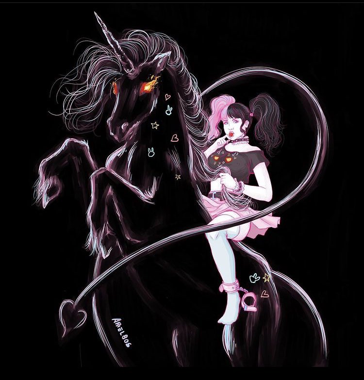 Ariel_80s's tweet photo. Unicorn Spaceship of Hell https://t.co/Ln3OWSsGQI