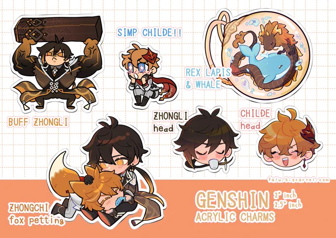 OPENING PREORDERS!!!! ????
Acrylic charms + stickers of zhongchi, bnha and FOOD!!
#GenshinImpact #BNHA 