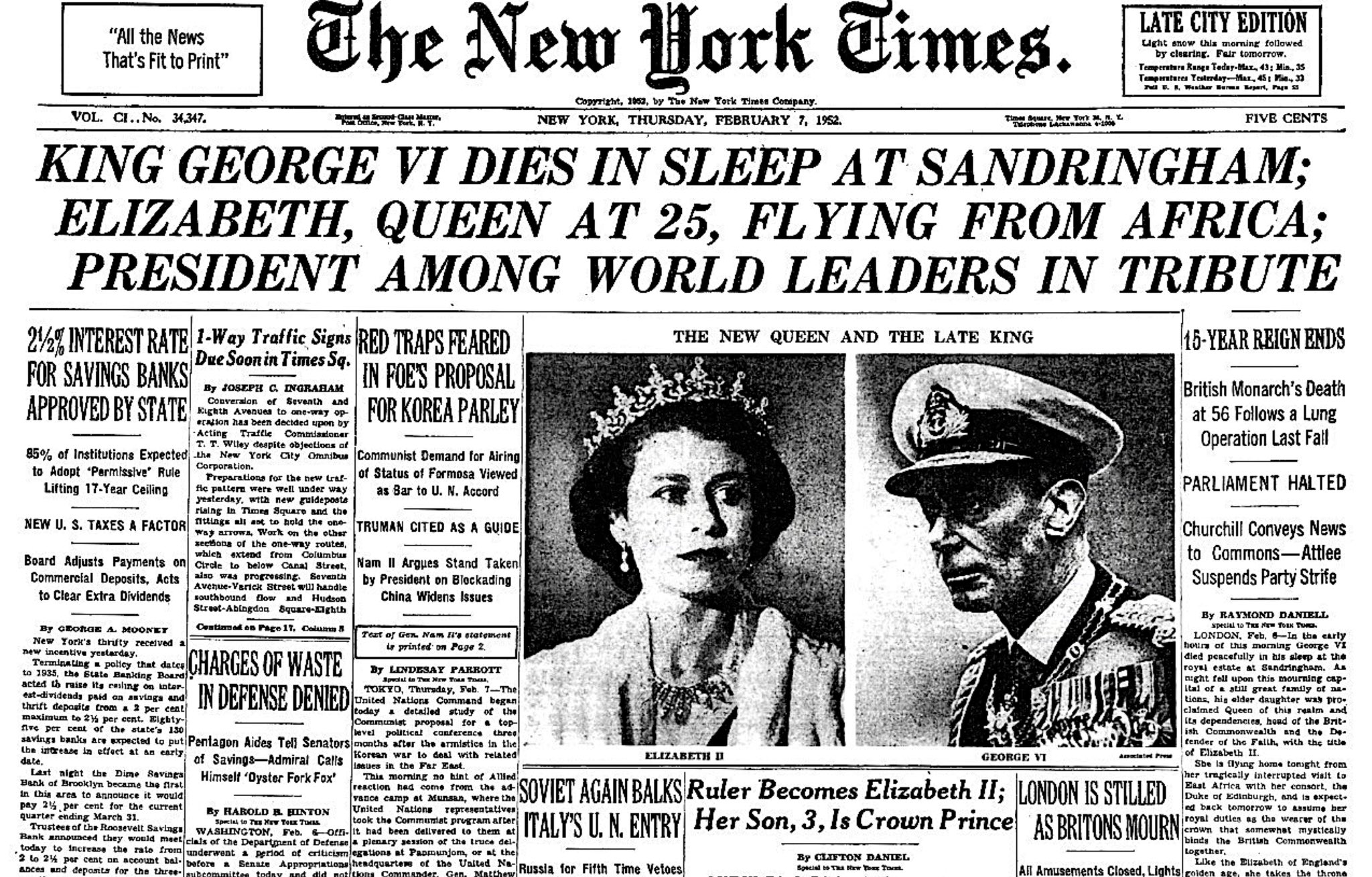 英国新聞(THE LEEDS MERCURY 1937年 GEORGE VI)（Newspaper death of 