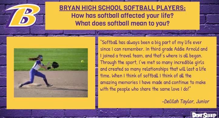 bryan_softball's tweet photo. It's more than just a sport.  Thanks for sharing Delilah! https://t.co/nJebY8xbDW