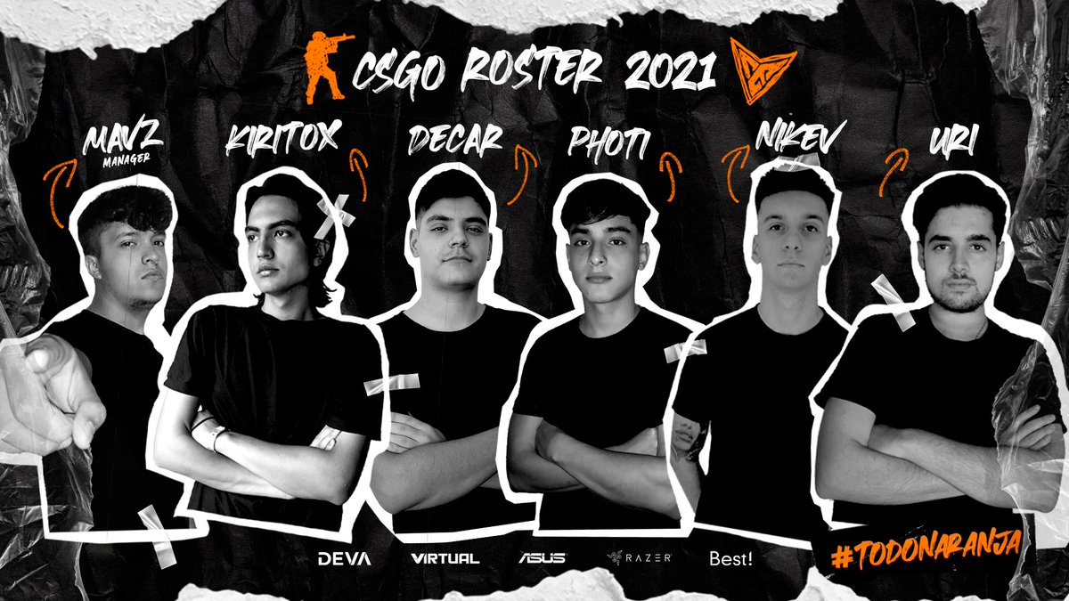 VirtualesGG's tweet photo. #CSGO 🇦🇷 | Queremos presentarles a quienes nos estarán representando este año. Sabemos que van a dejarlo todo y cuentan con todo nuestro apoyo para lograr lo que se propongan 💪

@PhotiFPS @nico_abente @decar_ @Urifps @NicolasPorzio @m4vz_

#SomosVirtual #GoVRe #TodoNaranja 🧡 https://t.co/FoNMWEYMlE