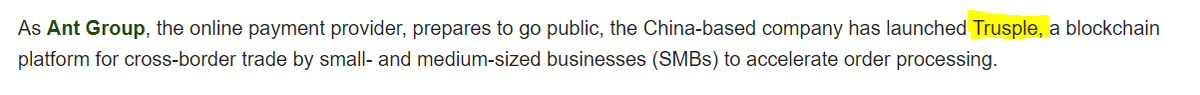 6/ Senior Director of Blockchain Platform Division at Ant Financial (Hui Zhang), the largest private company in the world, the largest IPO in the world, expected to use billions of funds on what??? BLOCKCHAIN!! https://www.businesswire.com/news/home/20200722006035/en/Ant-Group-Unveils-New-Technology-Brand-AntChain https://www.reuters.com/article/china-ant-idUSKCN26G0QY
